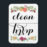 Floral Dishwasher Magnet<br><div class="desc">Use this magnet on the front of your dishwasher to help remember if dishes are clean or dirty.</div>