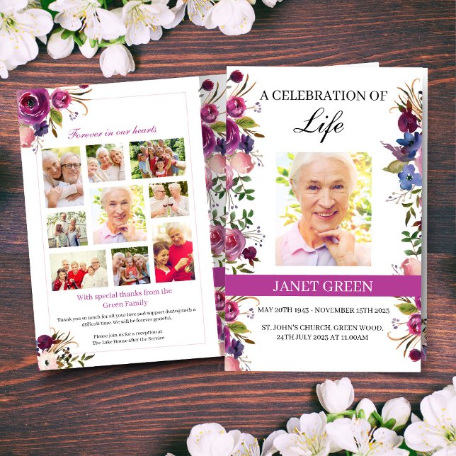 Floral Display Funeral Program Template (Creator Uploaded)