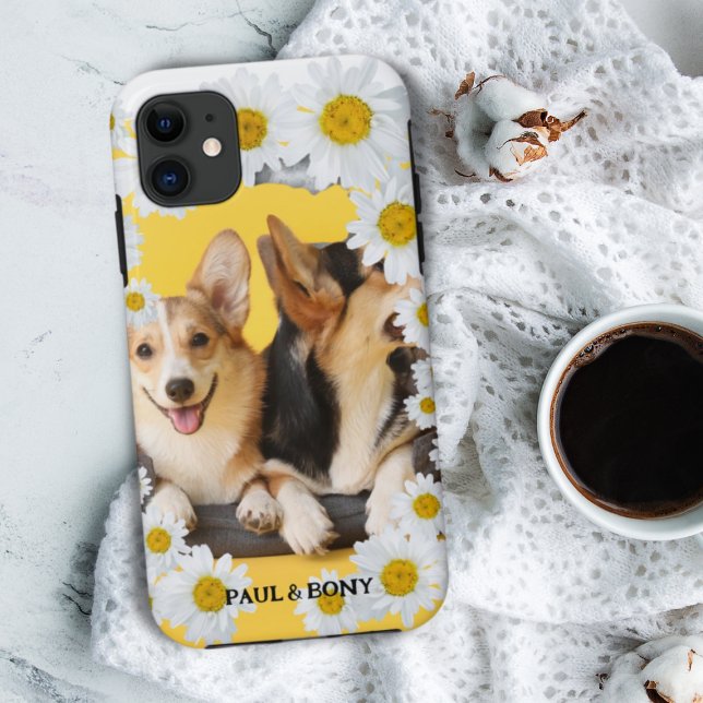 Floral Dog Cat Photo Dog Lover Personalised Pet Case-Mate iPhone Case (Creator Uploaded)