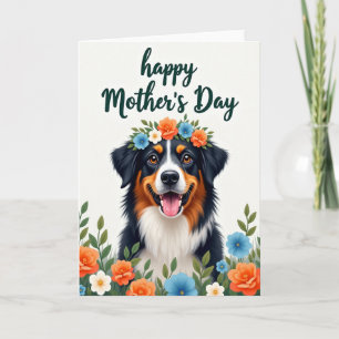 Floral Dog Mom Happy Card