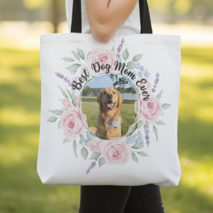 Floral Dog Mum – Best Ever Mother's Day Gift Tote Bag