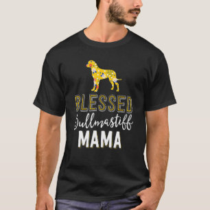Floral Dog Mum For Women Blessed Bullmastiff Mama T-Shirt
