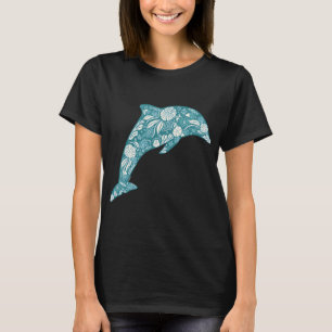 Floral Dolphin Friend T-Shirt
