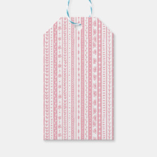 Floral doodle stripes gift tags