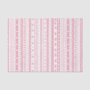 Floral doodle stripes tissue paper