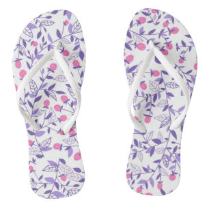Floral doodles pink and violet jandals