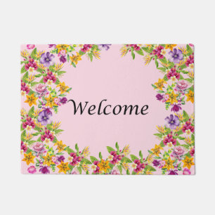 Floral Doormat for Indoor and Outdoor Floor Mat