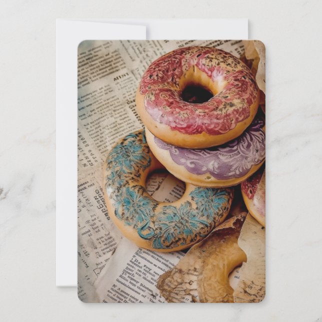 Floral Doughnut Holiday Card (Front)