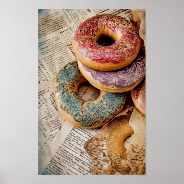 Floral Doughnut Poster (Front)