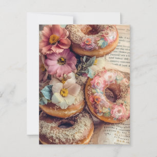Floral Doughnuts Postcard