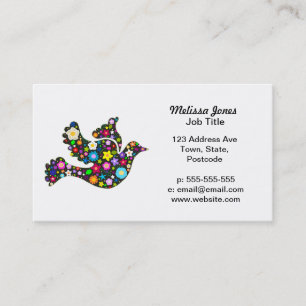 Floral Dove of flowers Business Card