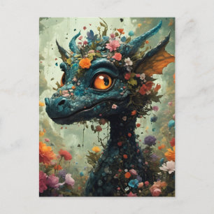 Floral Dragon Postcard