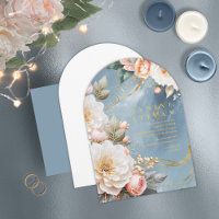 Floral Drama Wedding Blue Arch ID1022