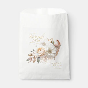 Floral Drama Wedding Thank You White ID1022 Favour Bags