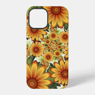 Floral Dream, Modern Abstract Flower Fractal Art iPhone 12 Pro Case