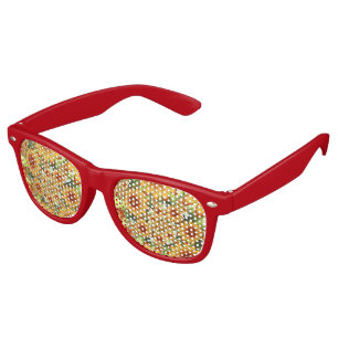 Floral Dream, Modern Abstract Flower Fractal Art Retro Sunglasses