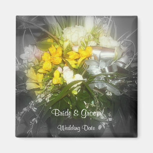Floral Dream Wedding Favour Magnet