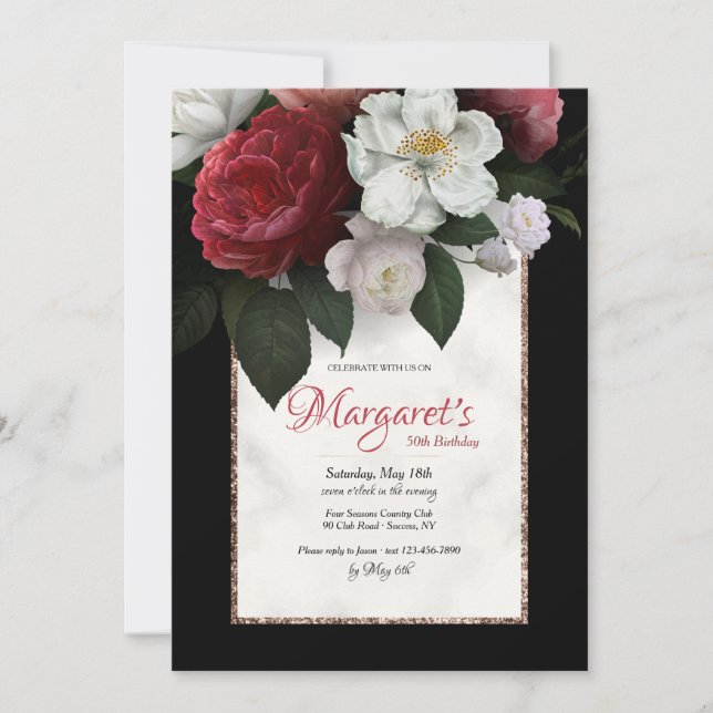 Floral Dreams Birthday Invitation (Front)