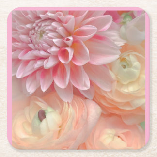 Floral Dreams Square Paper Coaster