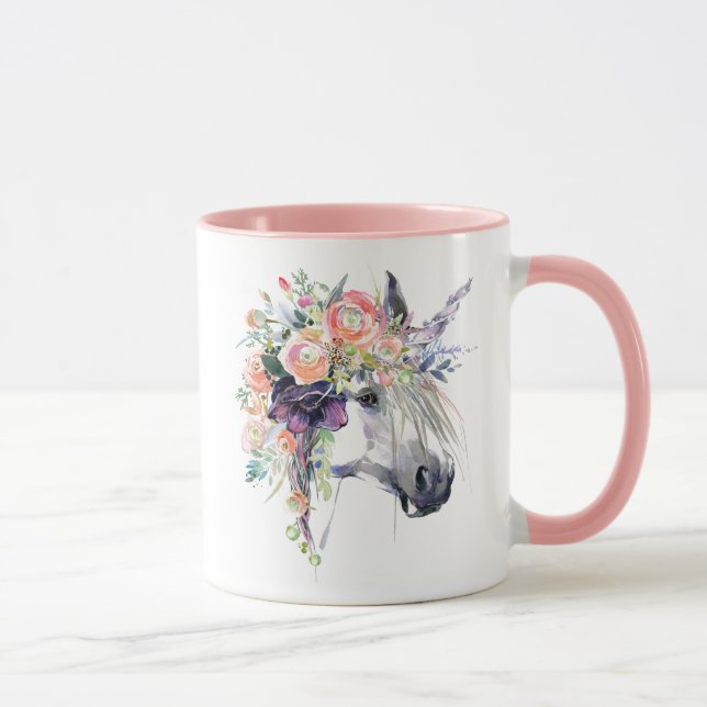 Floral Dressed Unicorn Mug (Right)