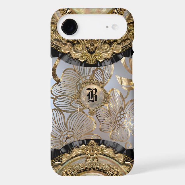 Floral Dusk Viva Monogram Plus Case-Mate iPhone Case (Back)