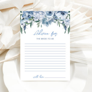 Floral Dusty Blue Advice for the Bride 
