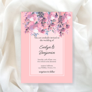 Floral Dusty Rose wedding Invitation