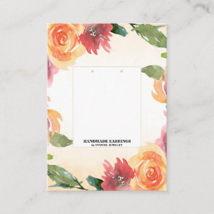 Floral Earring Display Business Card