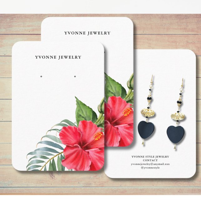 Floral Earring Display Holder Business Card (Creator Uploaded)