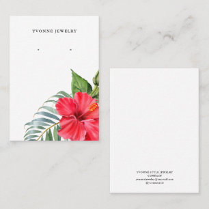 Floral Earring Display Holder Business Card
