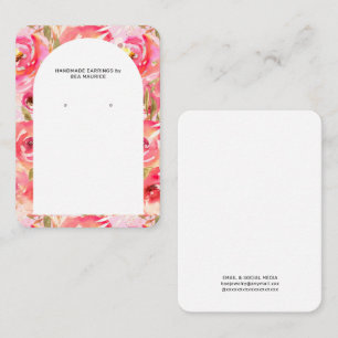 Floral Earring Display Holder Card