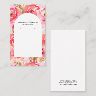 Floral Earring Display Holder Card