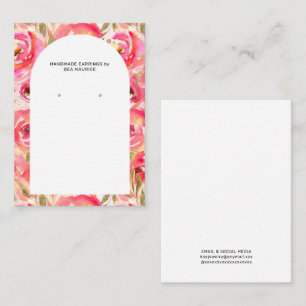 Floral Earring Display Holder Card
