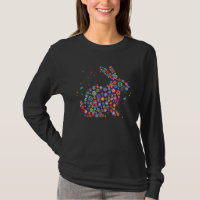 Floral-Easter Bunny Girls Women Spring Flowers Rab