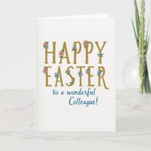 Floral Easter Colleague Card