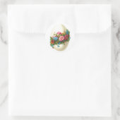 Floral Easter Egg Classic Round Sticker (Bag)