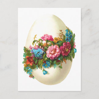Floral Easter Egg Holiday Postcard