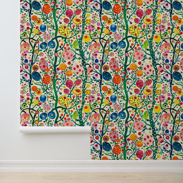 Floral Easter Egg Plant Wallpaper (Application)