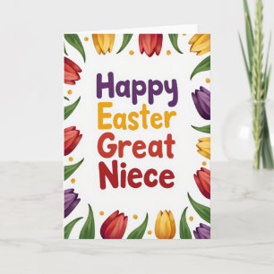 Floral Easter Great Niece Card