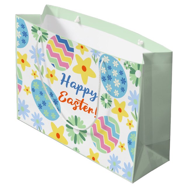 Floral Easter  Large Gift Bag (Back Angled)