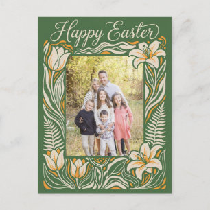 Floral Easter Photo Postcard - Personalized Botani