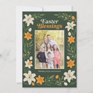 Floral Easter Photo Postcard - Personalized Botani