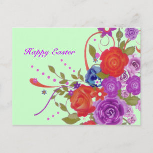 Floral Easter Postcard