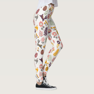 Floral Easter Spring Pattern   Leggings