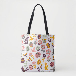 Floral Easter Spring Pattern Tote Bag