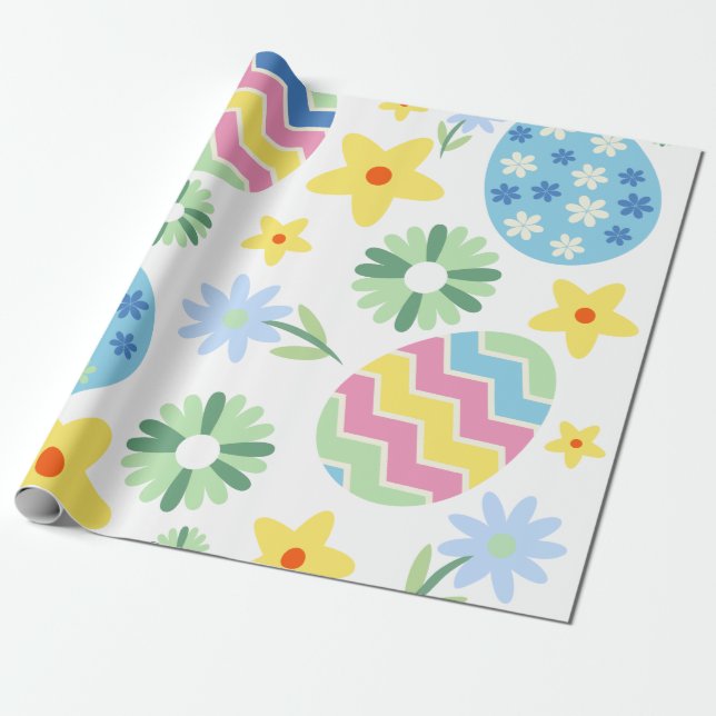 Floral Easter  Wrapping Paper (Unrolled)