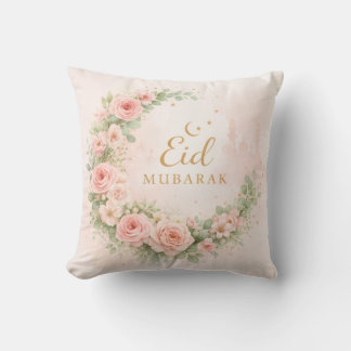Floral Eid Mubarak – Blush Pink Islamic Gift f Cushion