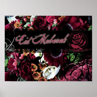Floral Eid Mubarak Poster