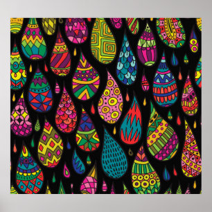 Floral elegance, abstract background. poster