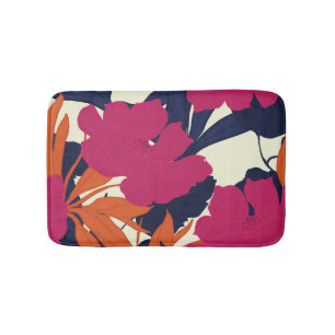 Floral elegance: abstract pattern bath mat